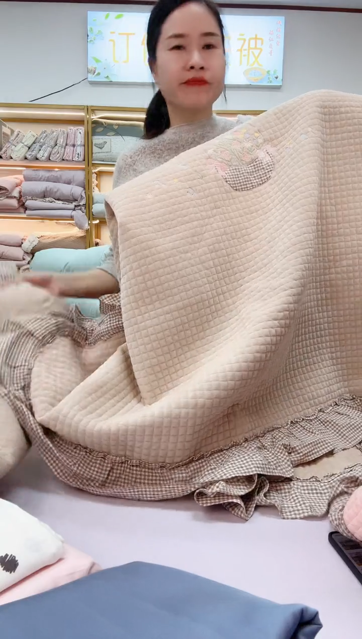 棉棉+绒床盖三件套    