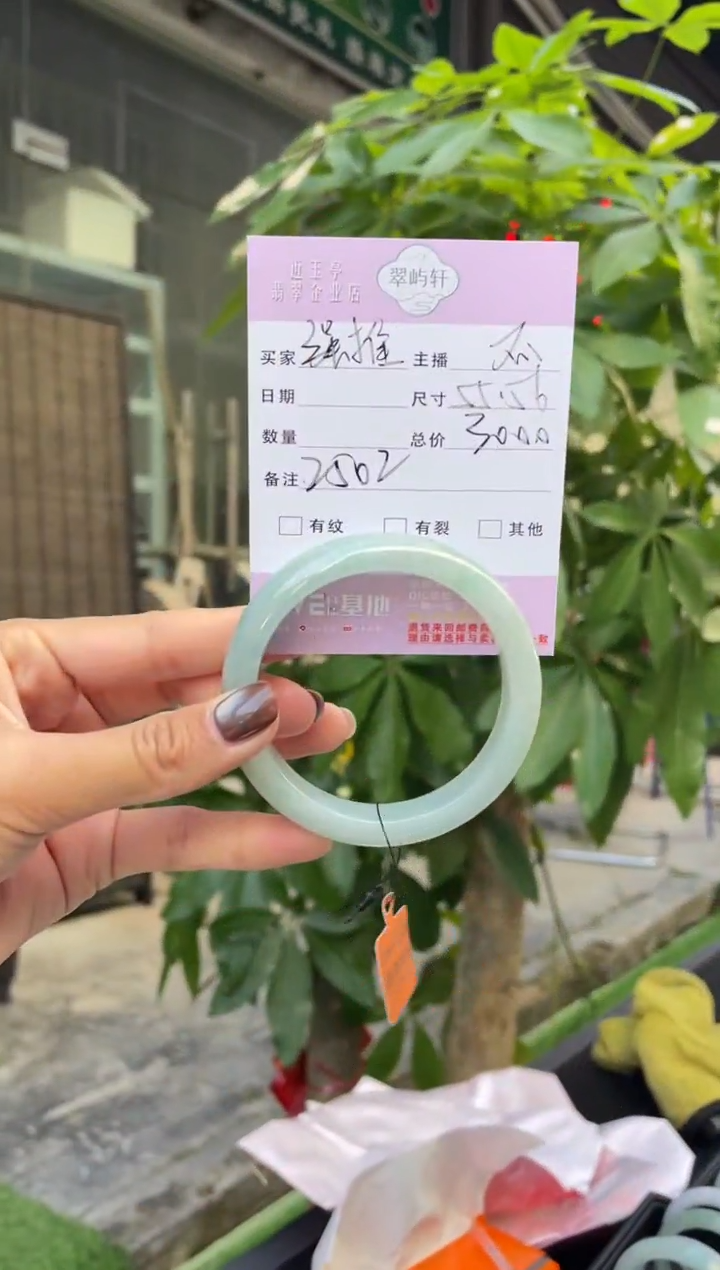 未镶嵌手镯翡翠G 55-56正圈 2502