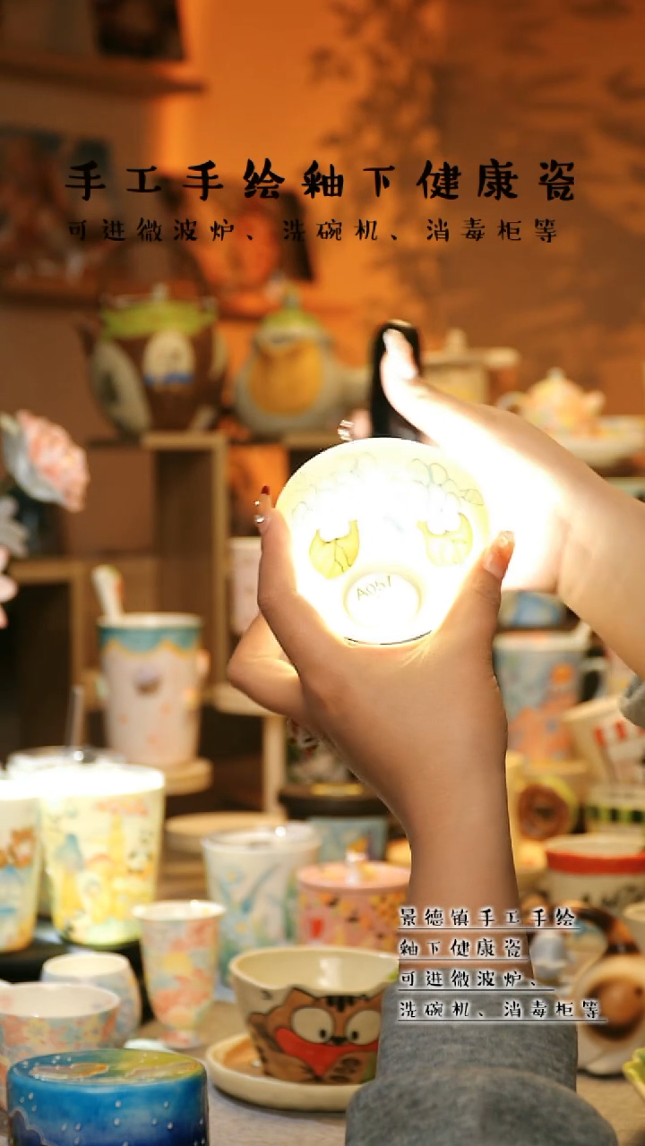 【闪购商品】杯景德镇高温釉下彩&A057