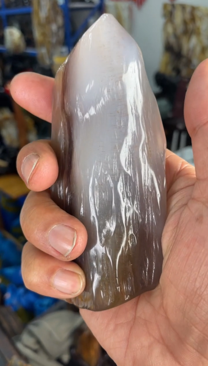 【闪购商品】硅化玉手把件未镶嵌9