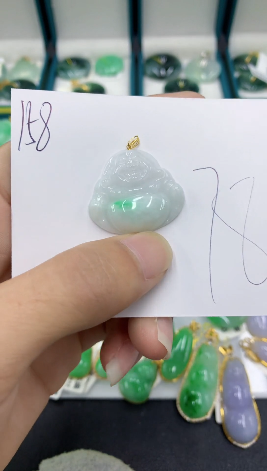 【闪购商品】翡翠颈饰18K金镶嵌翡翠