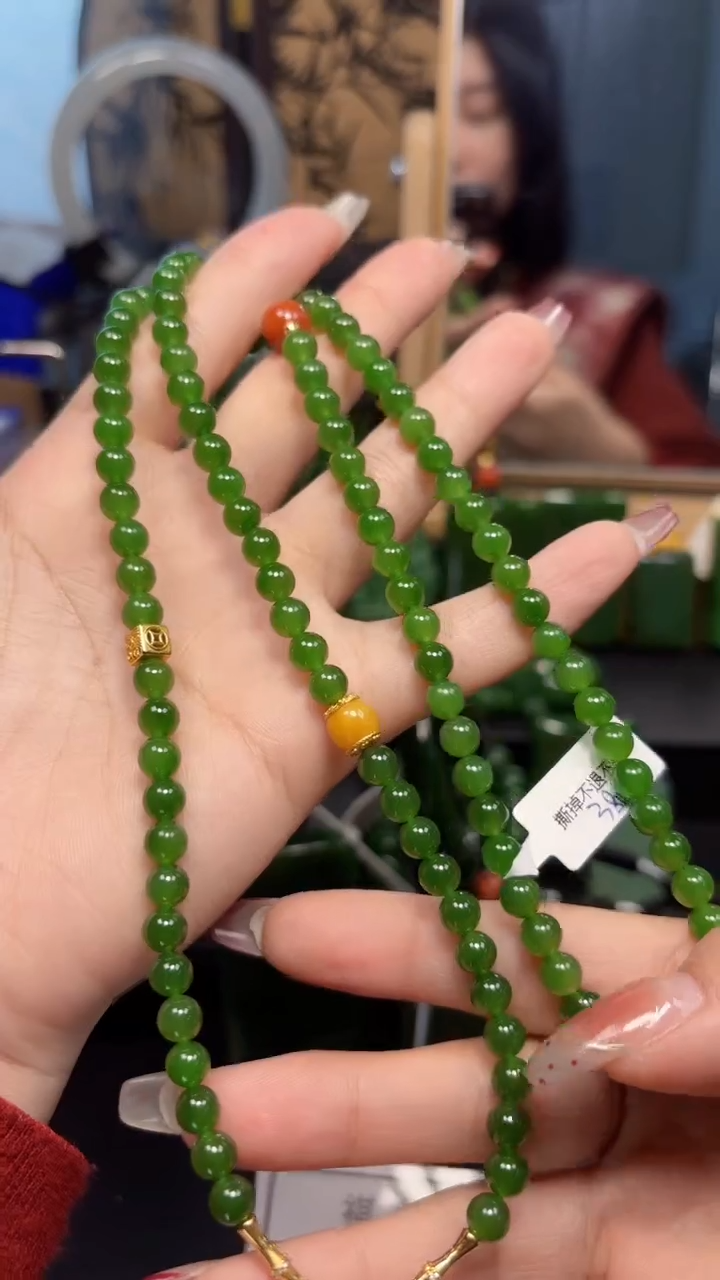 【闪购商品】和田玉（碧玉）颈饰银S925镶嵌1