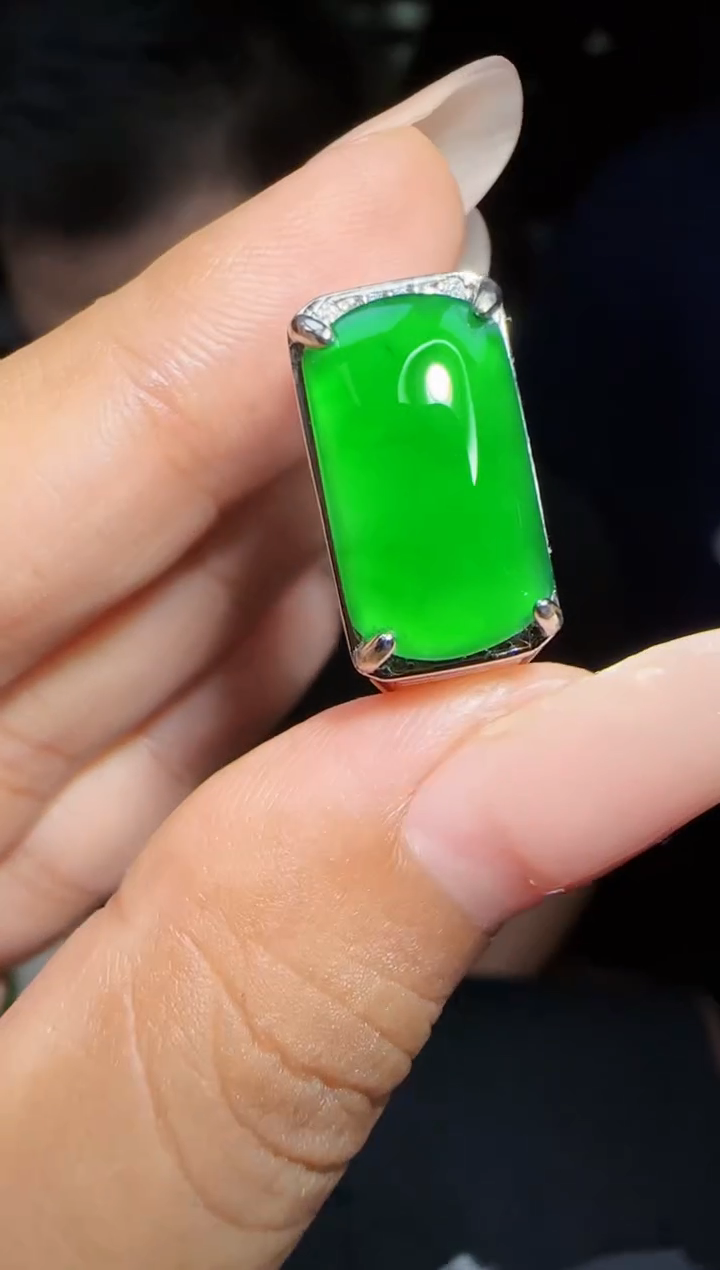 定制翡翠未镶嵌翡翠戒指20
