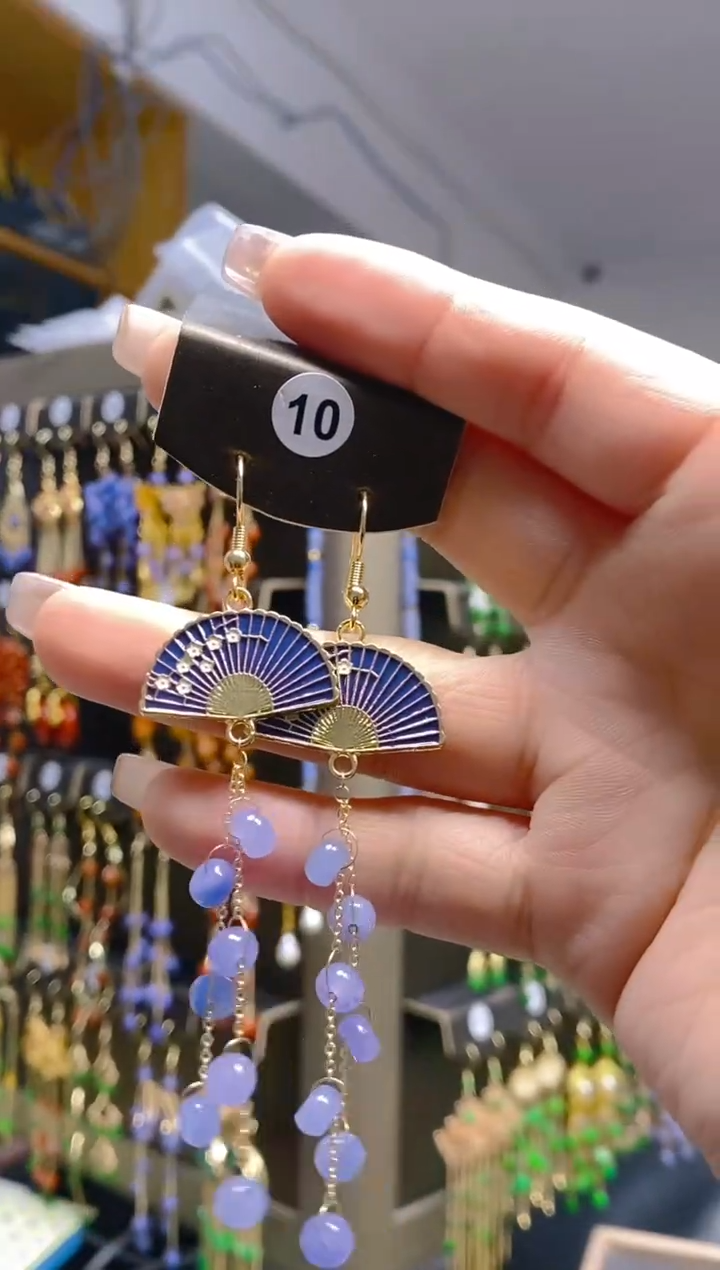 【闪购商品】翡翠耳饰合金413翡翠耳钩