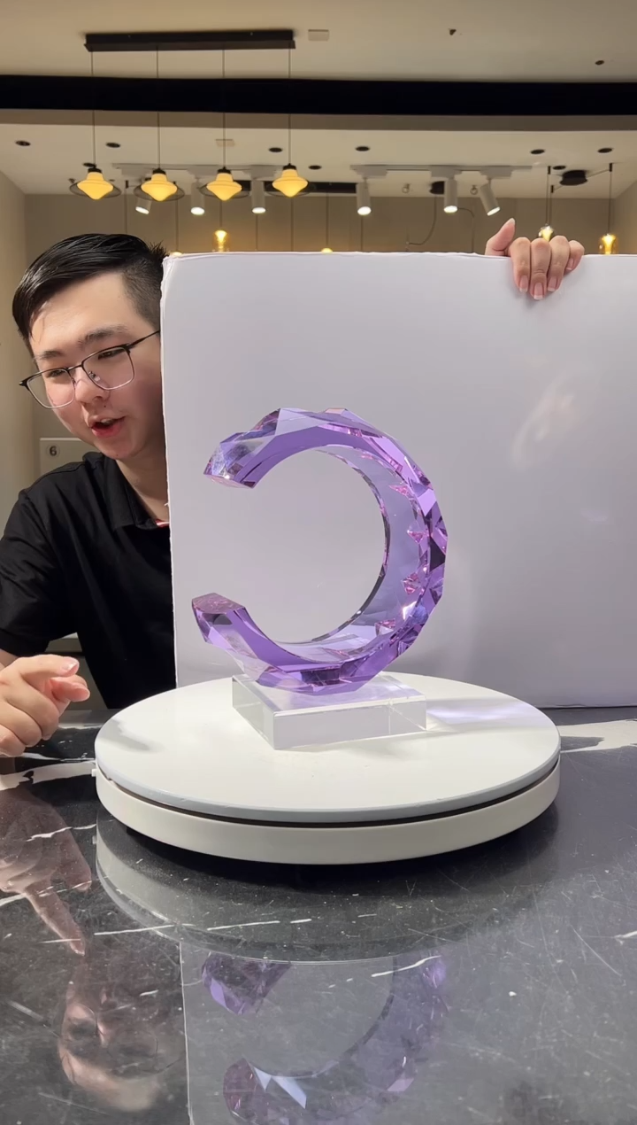 摆件巴比特美学-紫罗兰C型光影之环