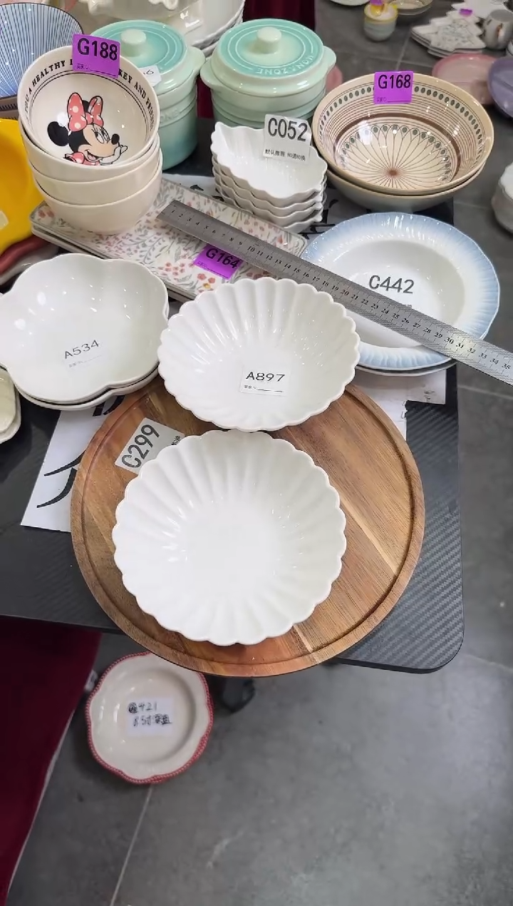 摆件陶A897-2个 陶瓷餐具库存微瑕