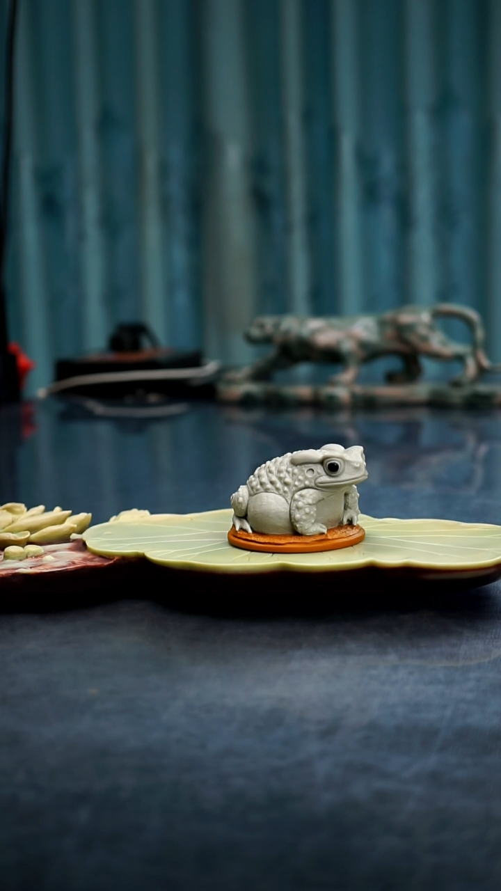 【闪购商品】松花石刻字日进斗金金蟾