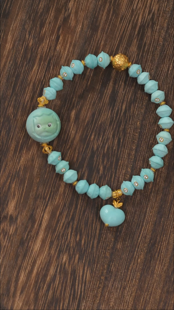 【闪购商品】绿松石手链18K金镶嵌1