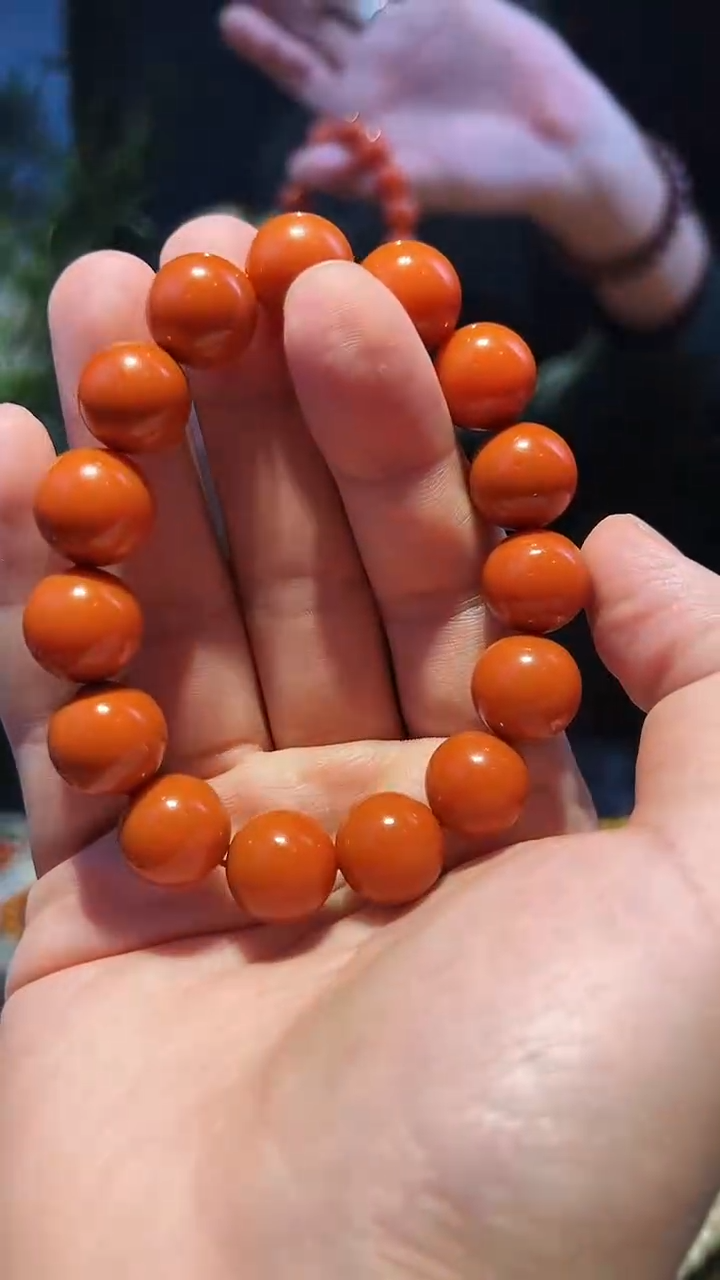 【闪购商品】南红玛瑙手串未镶嵌14+精圆