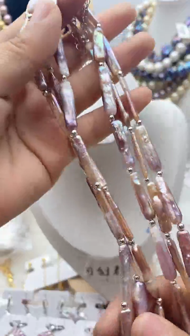 【闪购商品】淡水珍珠颈饰钛钢17