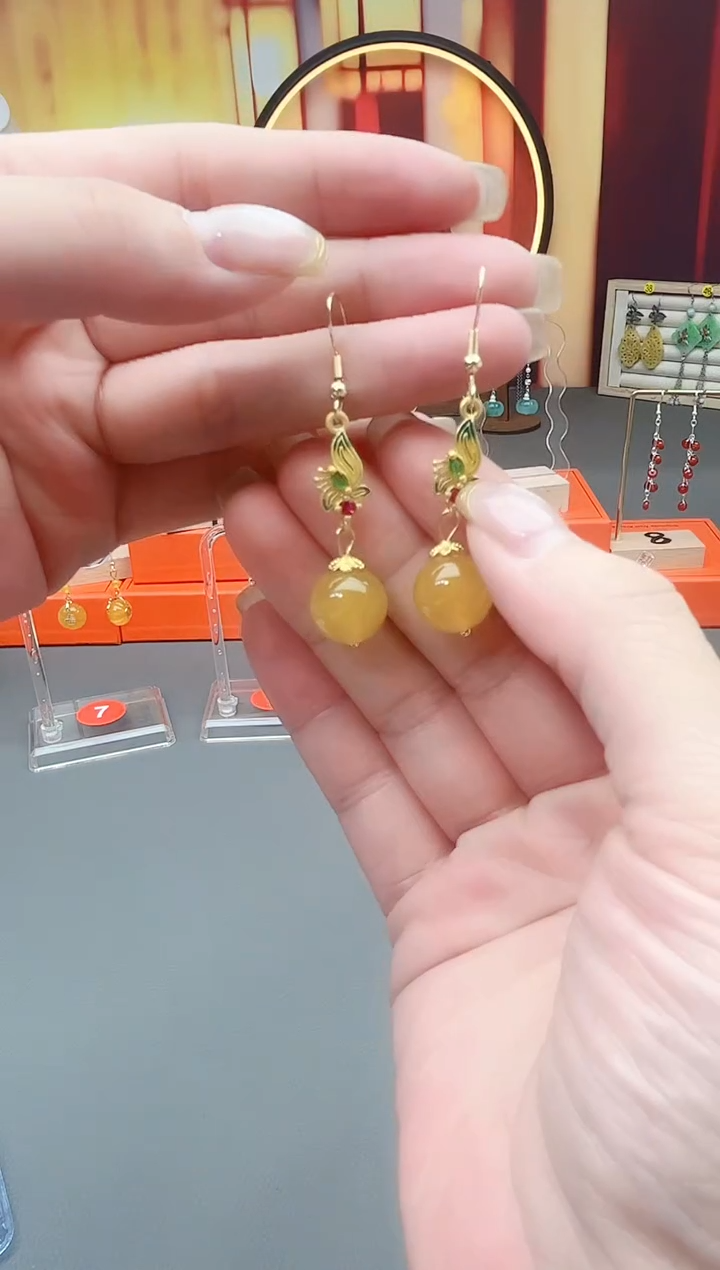 未镶嵌耳钉玛瑙/玉髓318