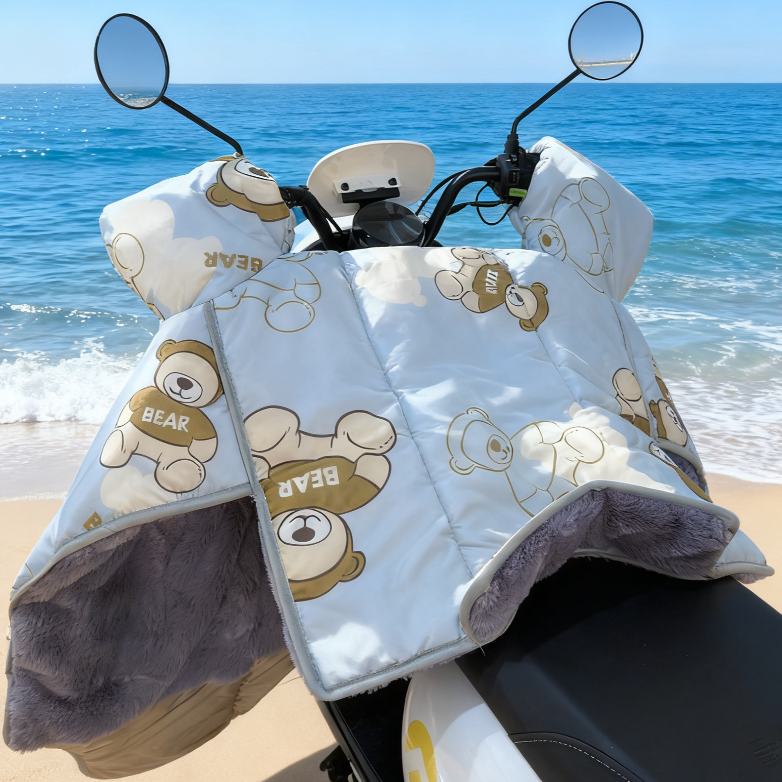 电动车挡风冬季加大加厚加绒通用防风电瓶车摩托车防水保暖防寒罩