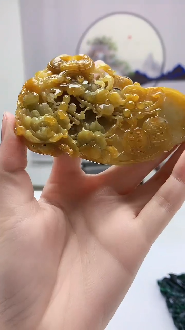 【闪购商品】定制翡翠未镶嵌4688zm-毛货挂件赠珠链146