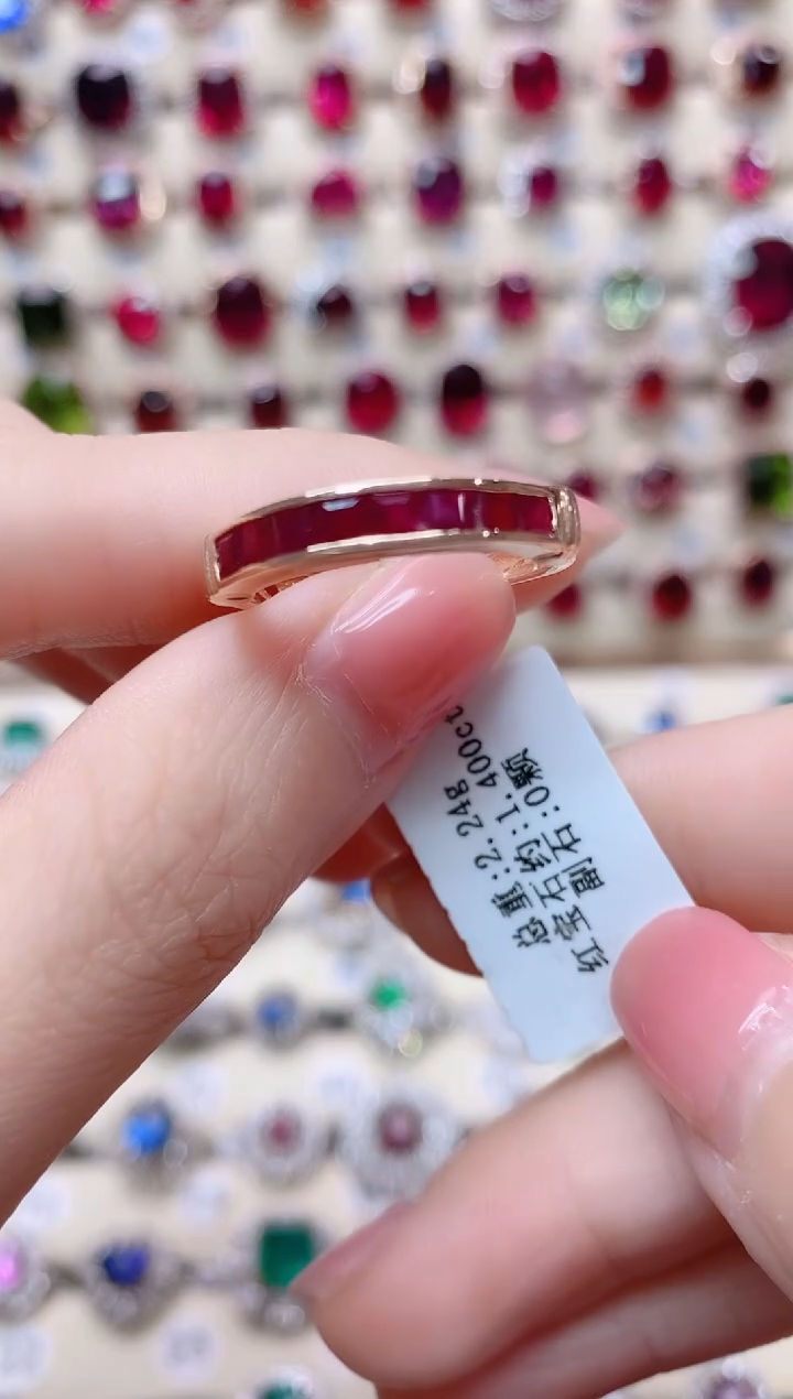 【闪购商品】红宝石18K金戒指18K金镶嵌1