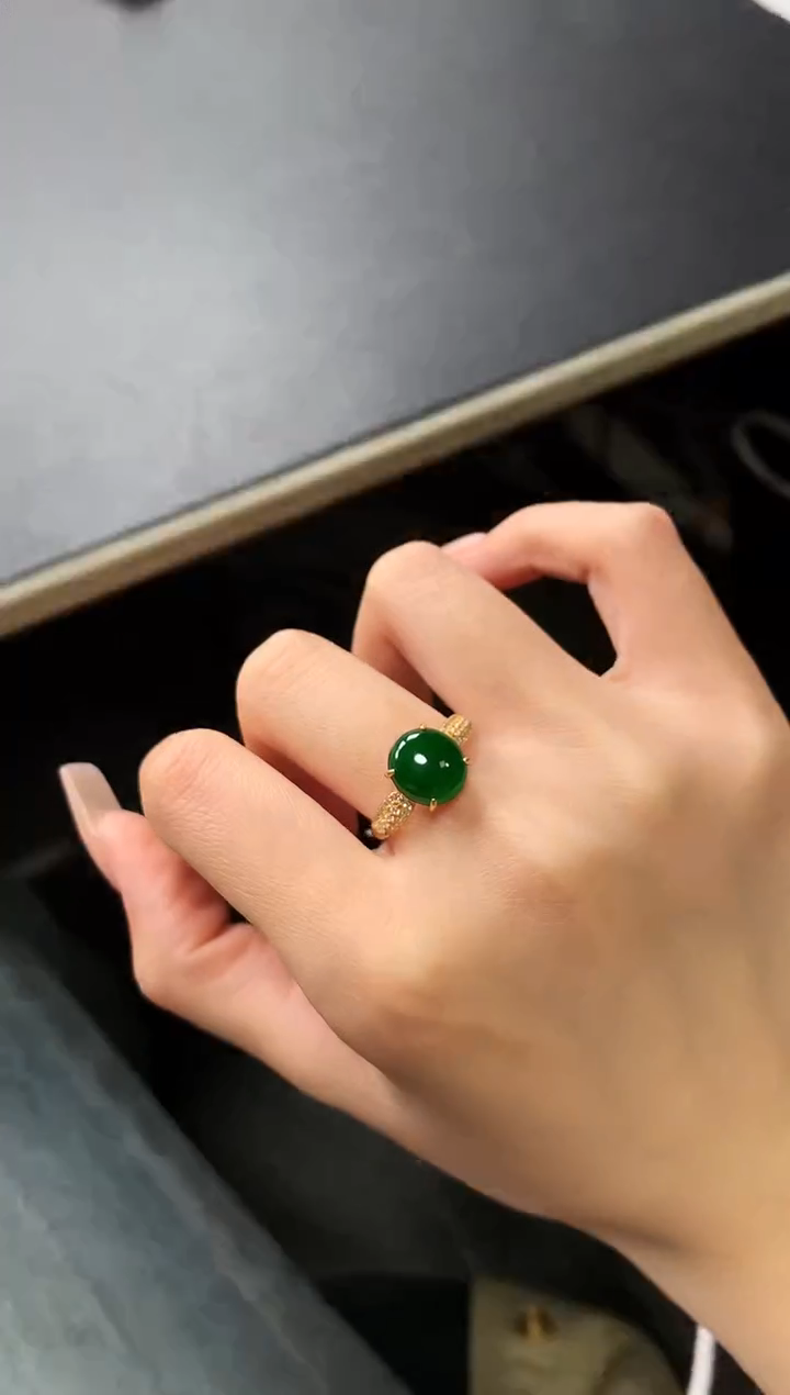 【闪购商品】翡翠戒指银S925镶嵌5765865856