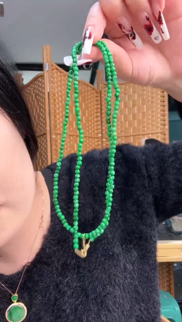 【闪购商品】翡翠颈饰18K金镶嵌项链