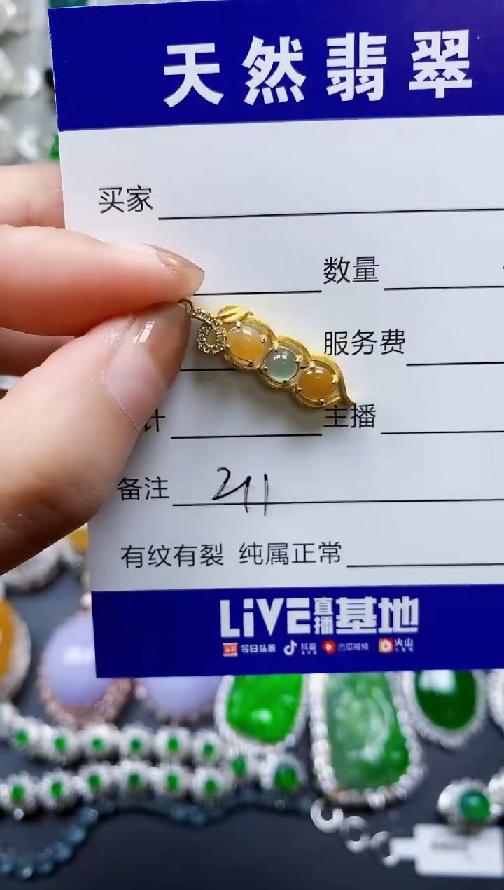 【闪购商品】翡翠颈饰银S925镶嵌0211