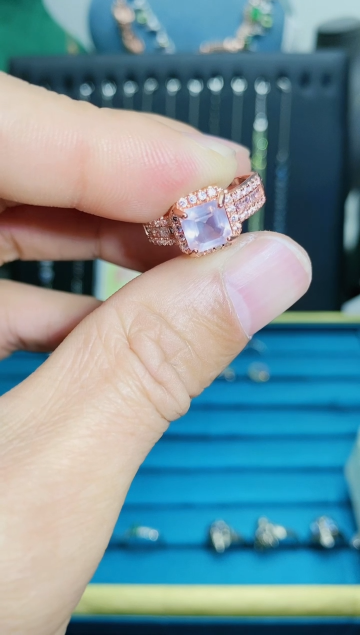 【闪购商品】水晶戒指银S925镶嵌11211