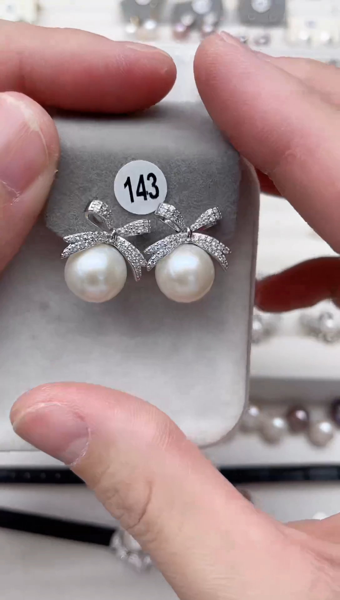 【闪购商品】淡水珍珠耳饰银S925镶嵌耳饰