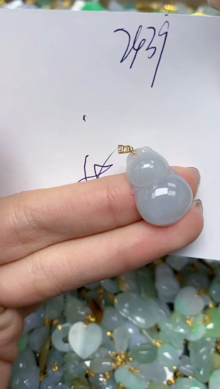 【闪购商品】翡翠颈饰18K金镶嵌天然翡翠A货