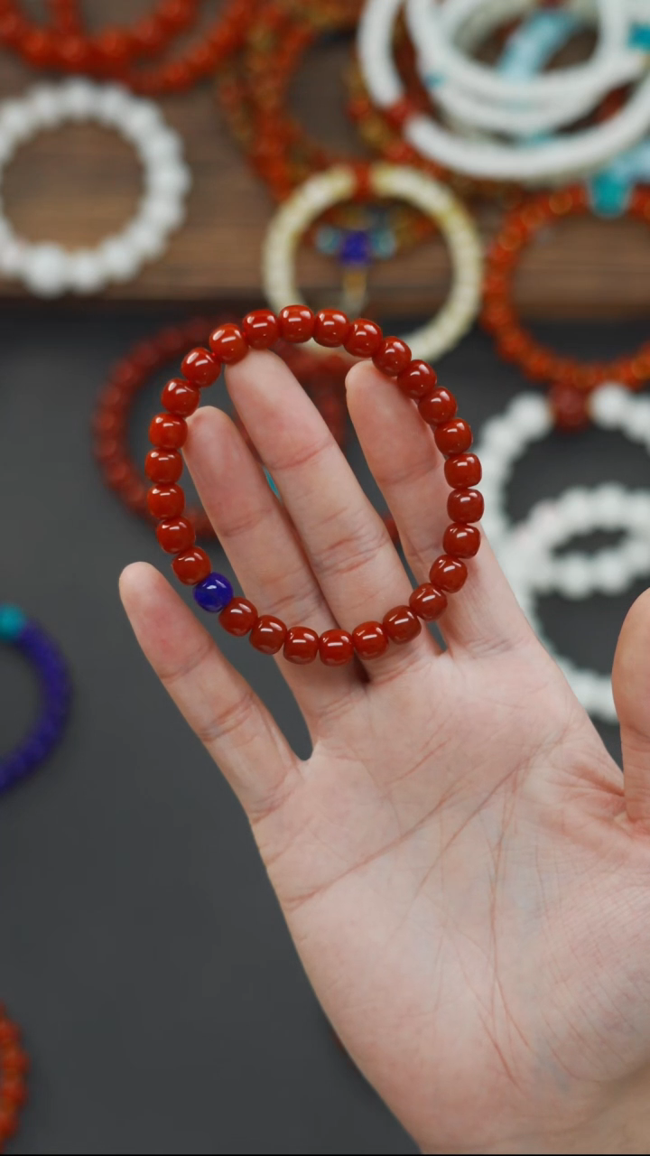 未镶嵌文玩配饰南红玛瑙李****菜梵阁精品文玩回血