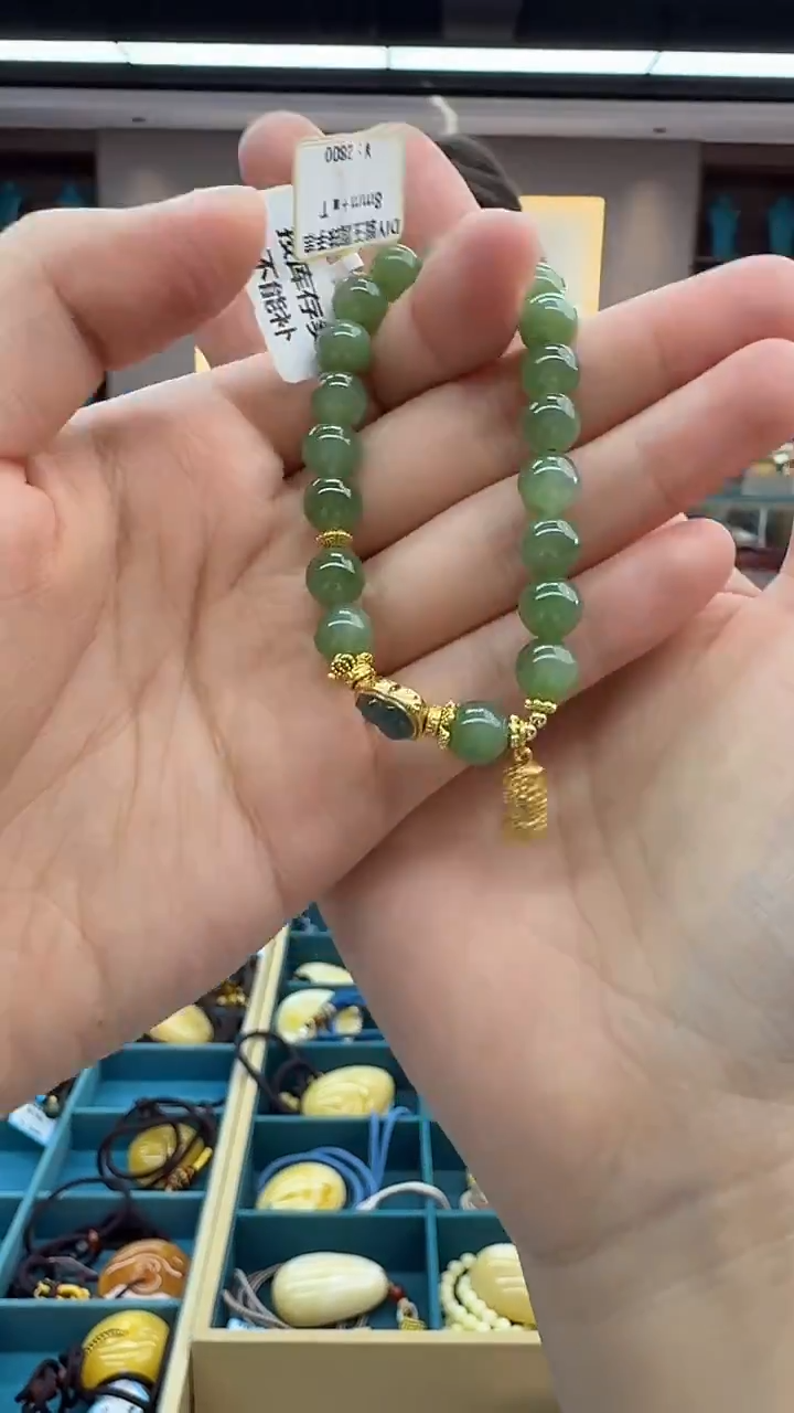 未镶嵌手链和田玉241秒拍号 假一罚三 