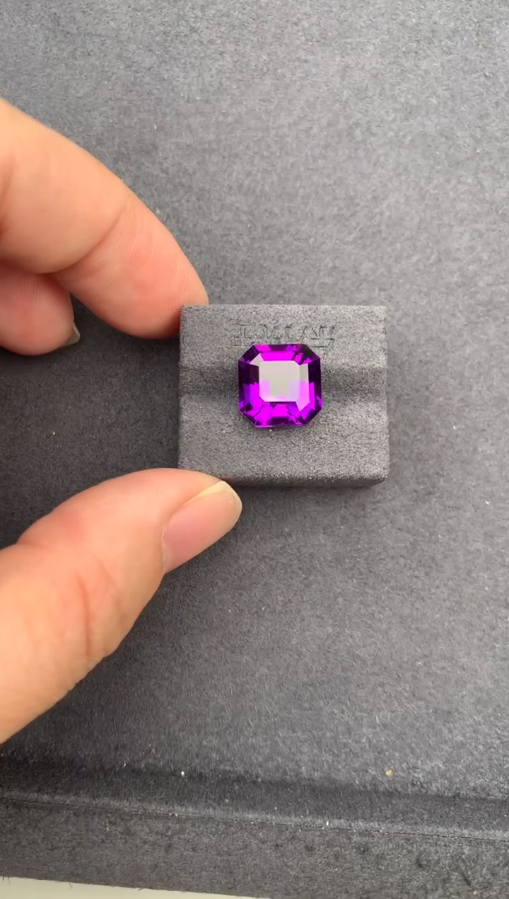 未镶嵌珠宝半成品紫晶6.6ct紫水晶  定制  GE