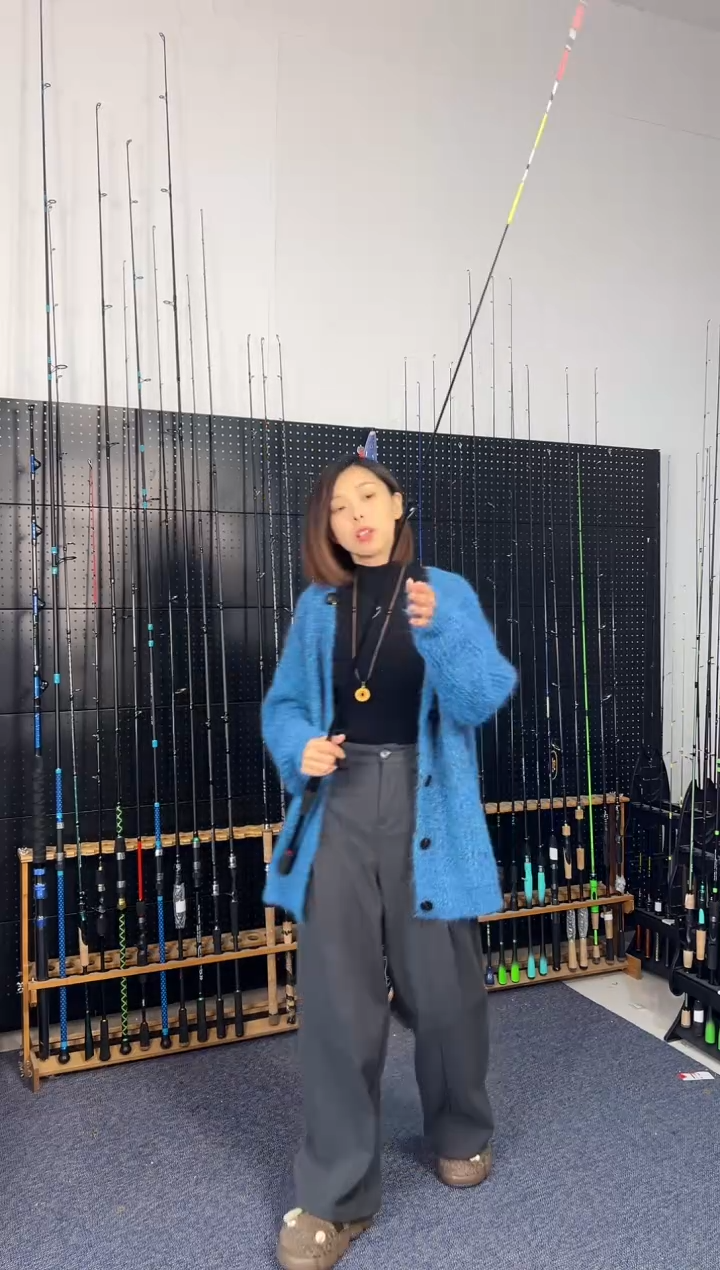 1.8m碳素红色筏竿1.8米直柄（瑕疵尾货竿，没有售后，介意勿拍）