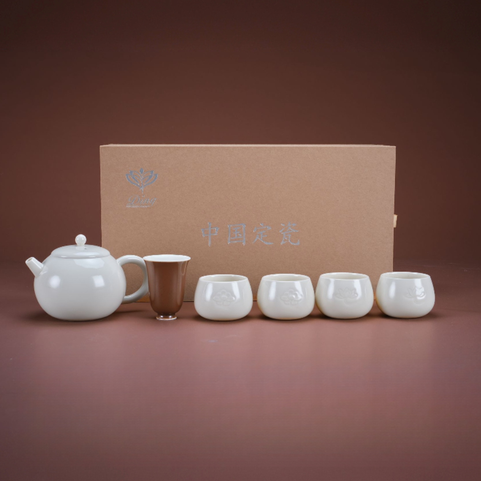 【禅定系列】西施套组（一壶四杯赠酱釉闻香杯）简约中式礼盒装高档