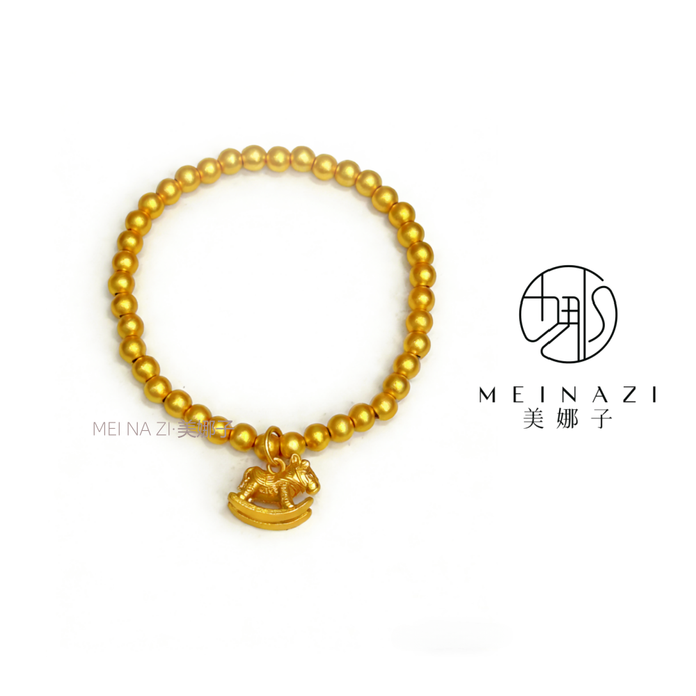MEINAHUI/木马珠珠手串 古法弹力单圈时尚