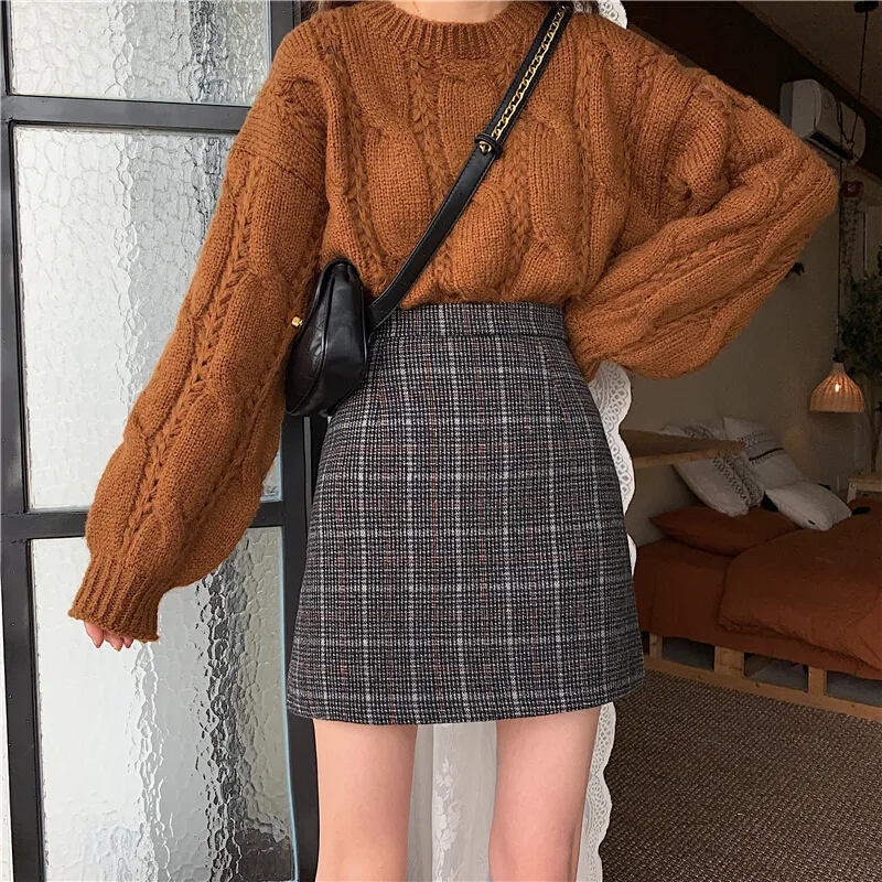 901秋冬尼子短裙