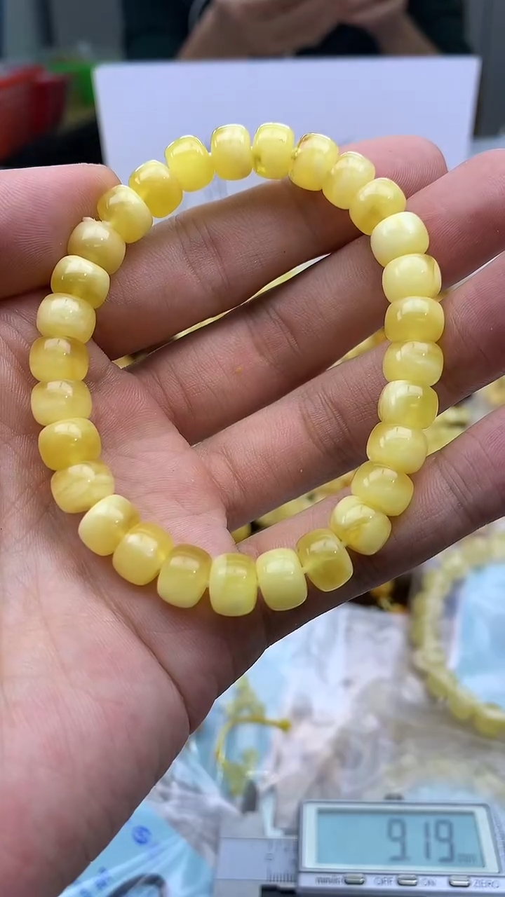 裸石蜜蜡未镶嵌手串卡9