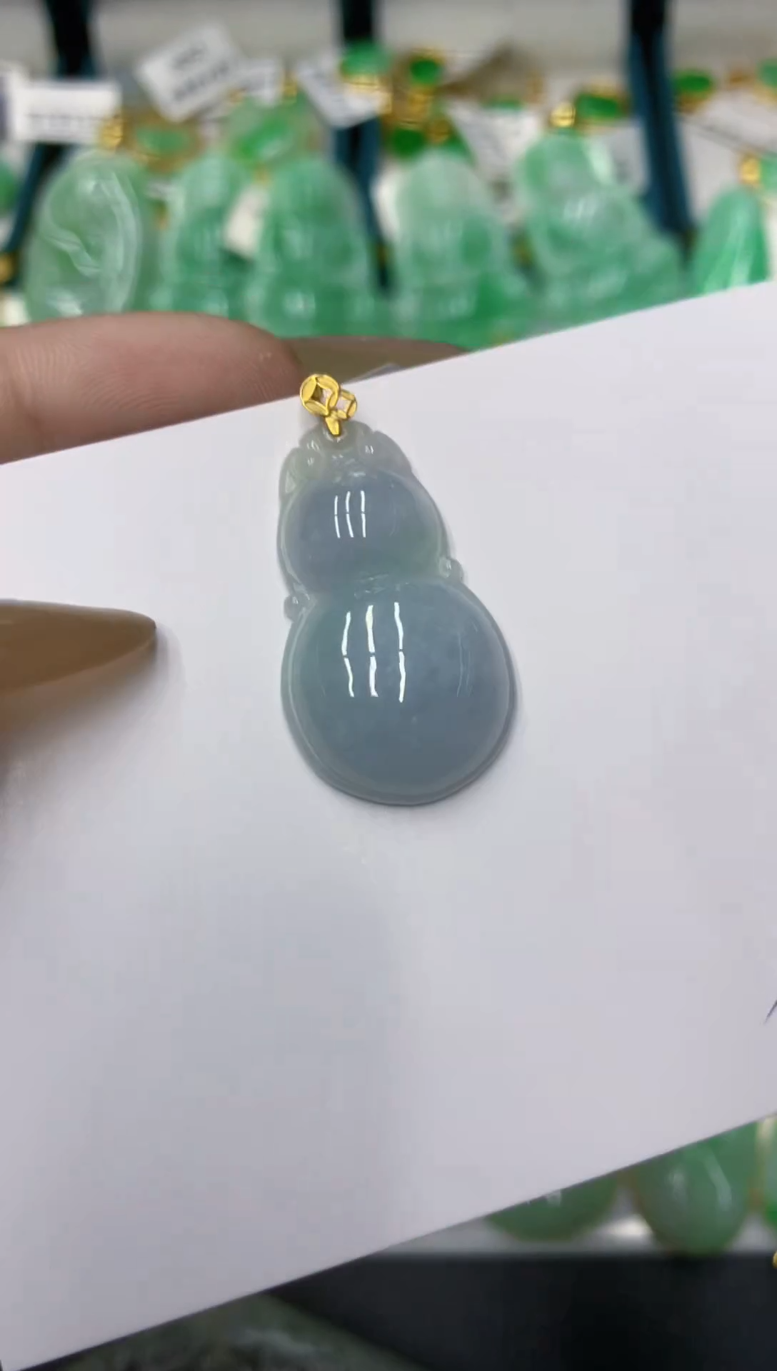 颈饰18K金镶嵌翡翠11111