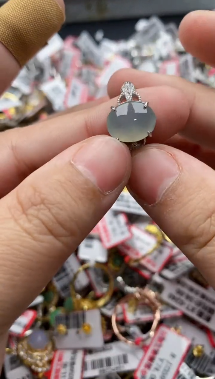 【闪购商品】翡翠戒指银S925镶嵌333333---2