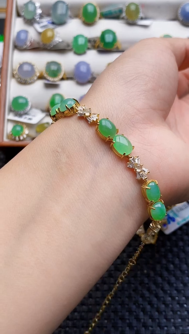 银S925镶嵌戒指翡翠2932