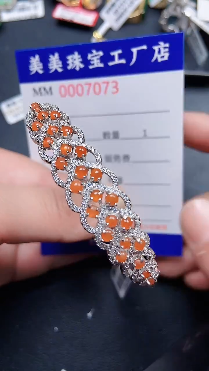 颈饰银S925镶嵌翡翠7073