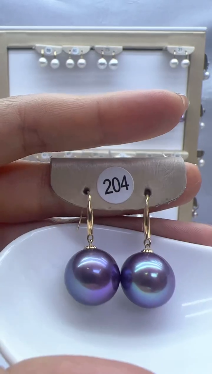 【闪购商品】淡水珍珠耳饰18K金镶嵌204