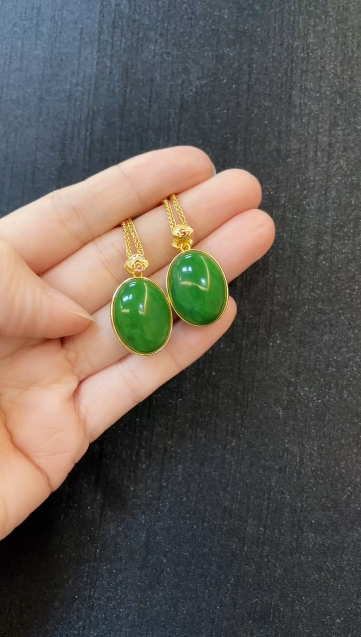 吊坠(赠链)银S925镶嵌和田玉多样性发一