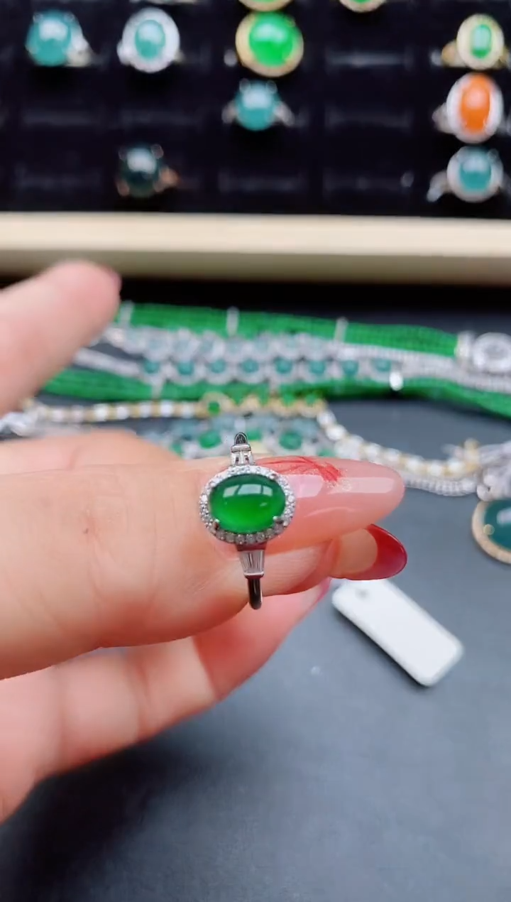 【闪购商品】翡翠戒指银S925镶嵌5080550