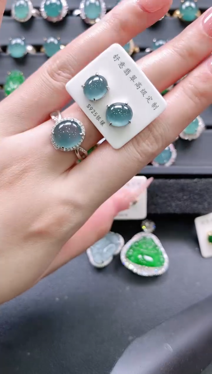 【闪购商品】翡翠戒指银S925镶嵌11111111