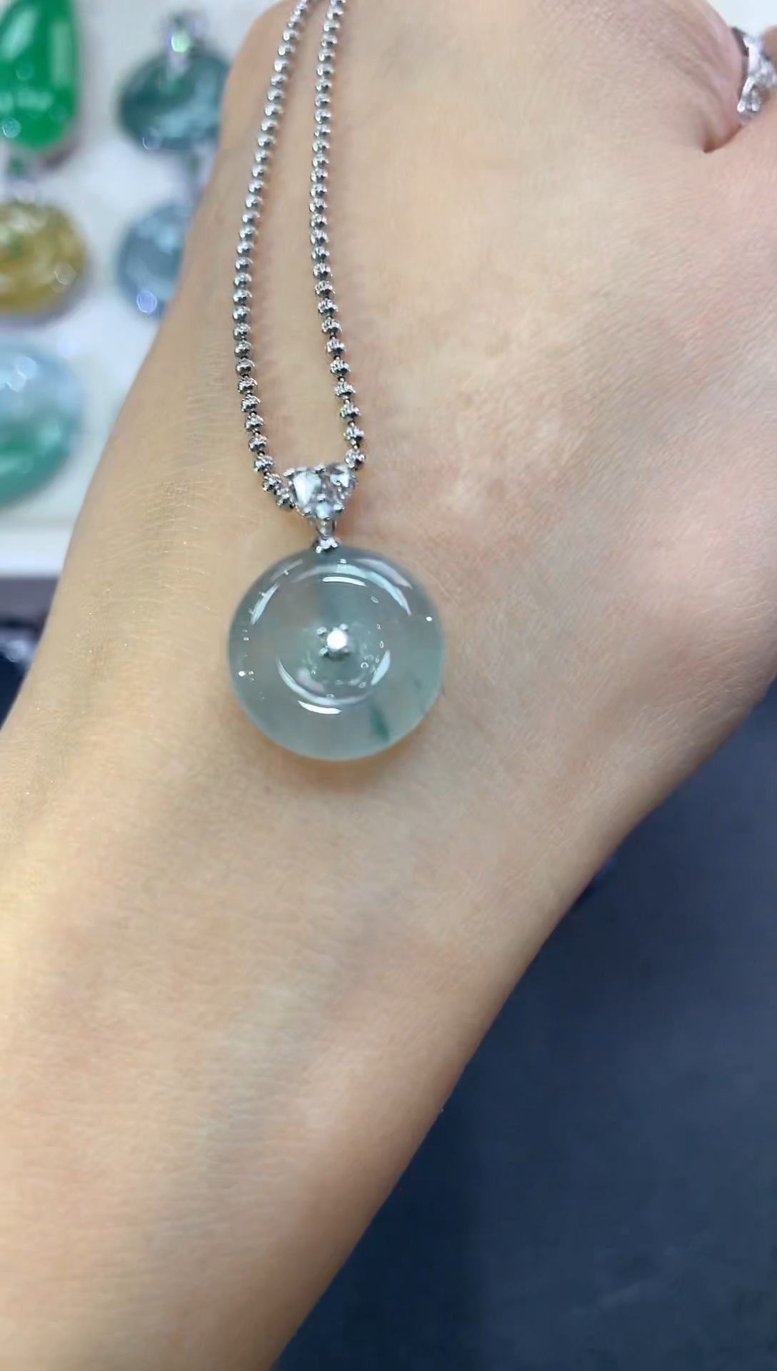 【闪购商品】翡翠吊坠(不含链)18K金镶嵌a44 多样性一件发货