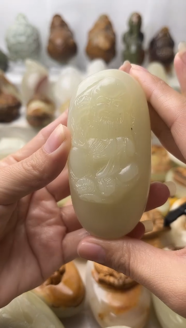 石材古青石棉纹正常不退换寿星