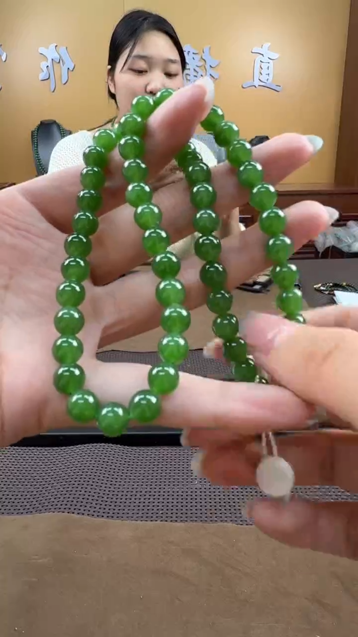 颈饰未镶嵌和田玉项链8mm