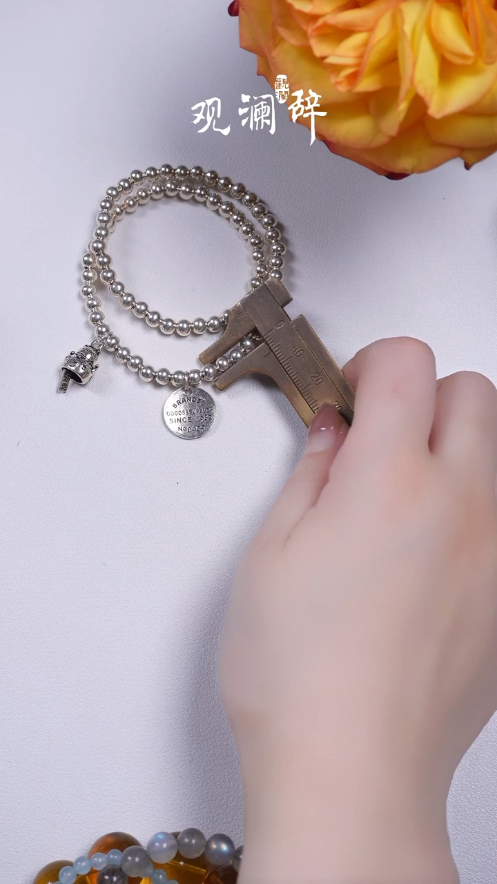 【闪购商品】水晶银手链银S925镶嵌双圈  
