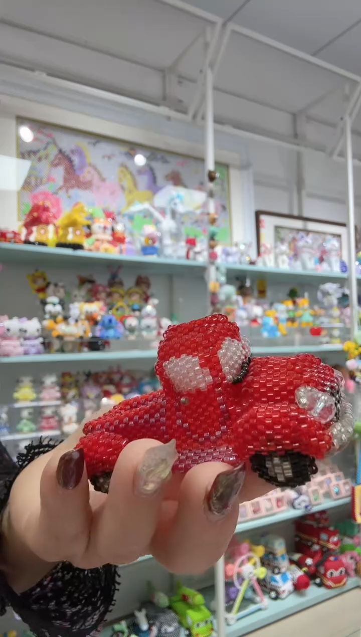 玻璃1265卡2.5古董珠法拉利材料包1套大红色