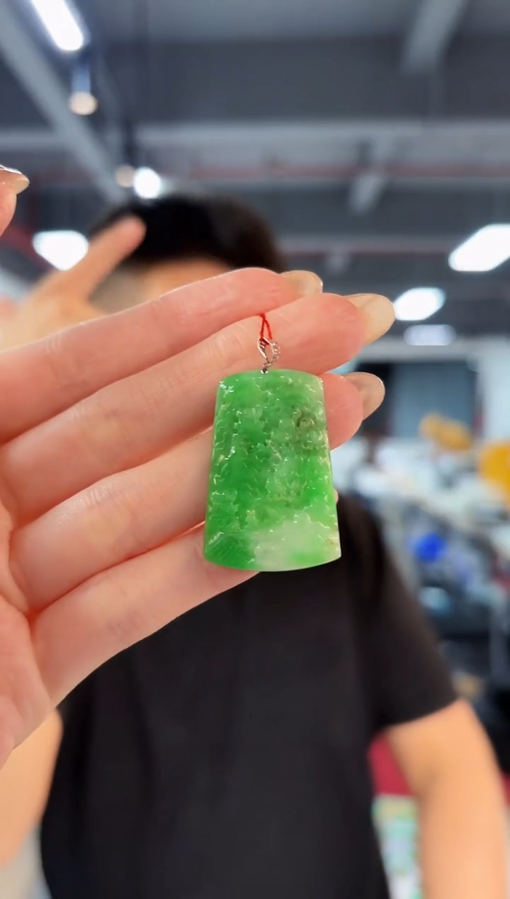 【闪购商品】翡翠颈饰18K金镶嵌缅料A货/支持复检/一件