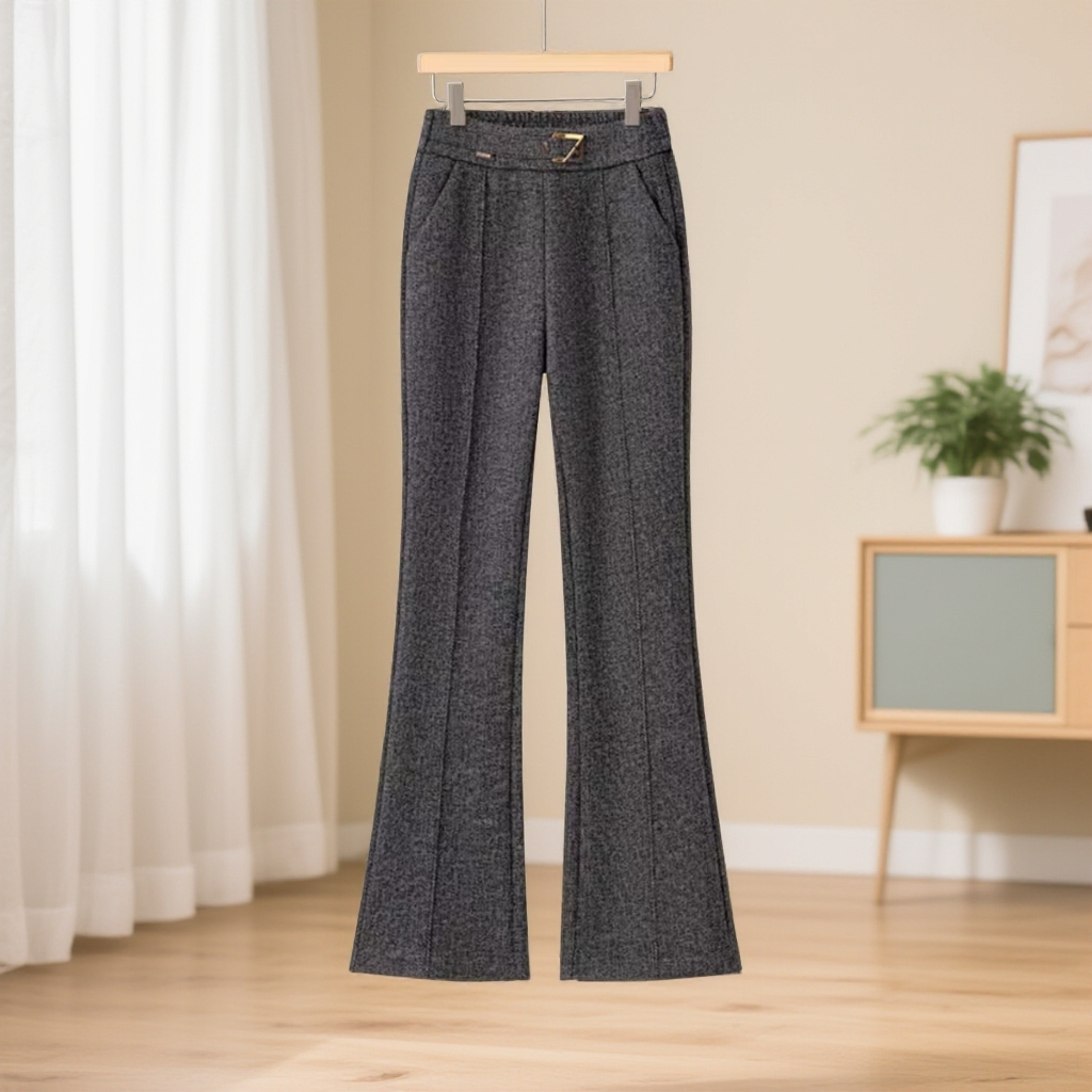 C1175#咖【木兮兮专属】2025年秋冬季新款气质显瘦松紧腰加厚休闲裤