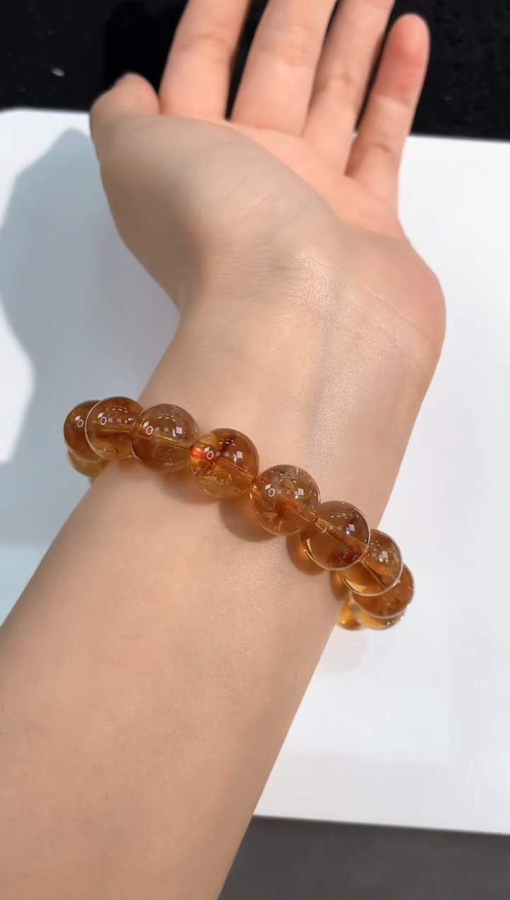 【闪购商品】水晶手链未镶嵌89号暴力黄单圈12mm