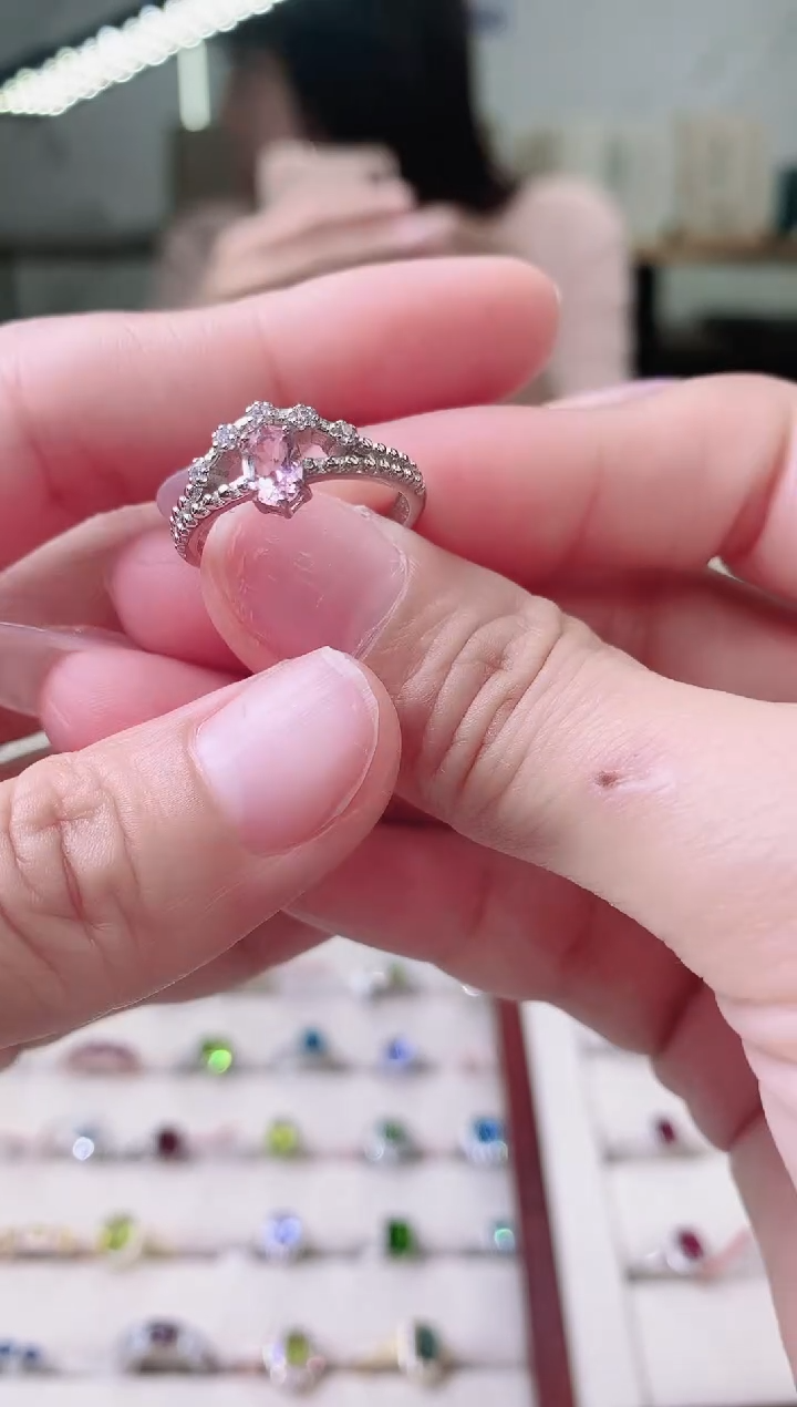 【闪购商品】碧玺戒指银S925镶嵌106-12