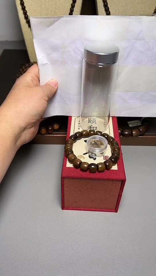 【闪购商品】沉香手串白棋桶珠1.1单圈